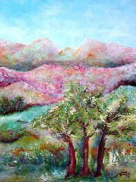 Le matin rose - Les monts du matin